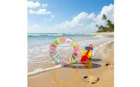 Inflatable Water Wheel Thick PVC Colorful Inflatable Tube Aquatic Fun Roller Tube for Kids, Outdoor, Pool