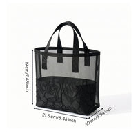 Mesh Tote Bag Breathable Mesh Toiletry Bag Translucent for Travel