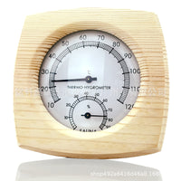 Wood-Trim Sauna Thermometer and Hygrometer, Heat-Resistant Accessory