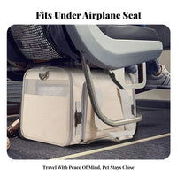 Collapsible Pet Carrier Foldable Expandable Pet Tote Adjustable Shoulder Strap