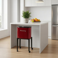 Tall Trash Black Can Rolling Trash Can Easy Access Kitchen Storage