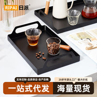 Metal Square Storage Tray for Tea Set and Cup Drying