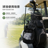 Nylon Golf Ball Drawstring Bag with Hook, Large Capacity