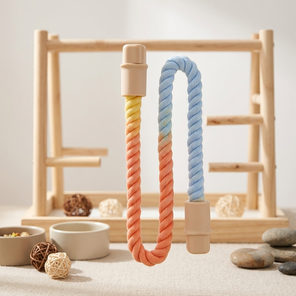 Climbing Toy Rope for Birds, Parrot Toy for Adult Enrichment, Hanging Bird Perch for Cage, Parakeet Cockatiel Climbing Rope for Birds