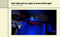 8-color LED mini car decor