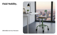 Wheeled Stool with rearrest effortless Rolling casters for Bar, Cafe, Business Owners