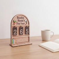 3D Books Read This Year Tracker Sign Layered Wooden Reading Tracker with Tiles Movable Books Read This Year Counter Aesthetic for Readers
