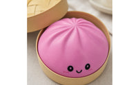 Stress-Relief Press Bun with Steamer Cute Steamer Bun Press Toy Soft Novelty for Adults, Teens, Students, Desk, Office, Classroom
