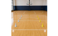 8 Pieces Agility Cone Training Cone Set White and Yellow Lightweight Stackable Training Markers