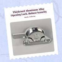 Sliding Door Security Lock, Adjustable Curved Panel Lock, Reinforced Aluminum Alloy, Easy to Install for Home & Office