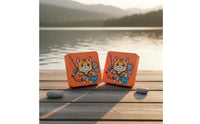 Feline Pattern Fly Box Sturdy Fly Fishing Box Easy Grip for Fishermen