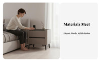 2-Drawer End Table Luxury and aesthetic Nightstand Fully Assembled for Guest Room, Hotel