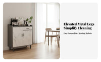 Modern Buffet Cabinet Sturdy Construction Dining Room Storage Cabinet Multi-Compartment Standing Credenza for Families, Adults, Entryway, Hallway
