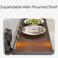Foldable Suction Kitchen Organizer Rack, Wide Shelf