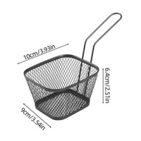 French Frying Serving Basket Easy to Clean Mesh Food Basket and Practical Kitchenware for Home