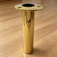 Stainless Steel Rod Holder Mirror Finish Boat Rod Holder Rubber Insert Gear for Yacht