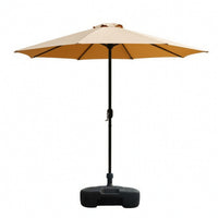 Umbrella with Water-Filled Base Outdoor Center-Pole Umbrella with Base Water-Filled Stand Sunshade Weighted for Patio, Garden