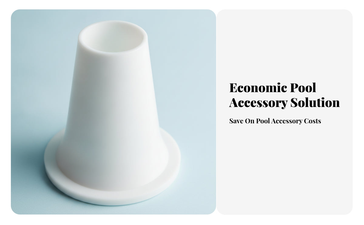 Vacuum Regulator Reducer Rubber Tapered Skimmer Cone Adapter White Smooth Molded Skimmer Reducer