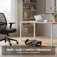 Adjustable Under-Desk Footrest Non-Slip Ergonomic Aid Massaging Surface for Home