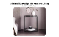 Acrylic Cube End Table Modern Design Nightstand With Storage Shelf for Students