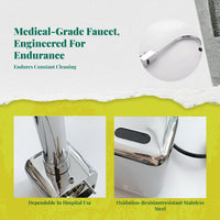 Touchless faucet, temp control, steel