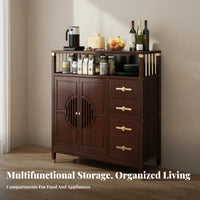 Dining Room Buffet Sideboard Multi-Functional Kitchen Storage Cabinet Large Capacity Freestanding Tea Bar Cabinet for Homeowners, Hallway, Home Office