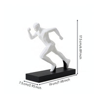 Running Figurine Abstract Running Figure Faceted for Living Room, Art Collectors
