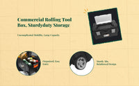 Rolling tool box for garage