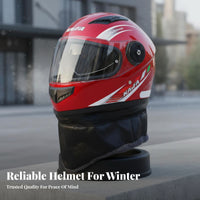 Full Face 3C Certified Winter Riding Helmet Warm Thermal Lining Head Protection for Men, Women, Cold Weather, Daily Commute, Bicycling