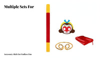 Retractable Golden-Tipped Pole Mythical Protagonist Theme Role Play Toy Soft and Safe Lightweight for Children, Costume Parties