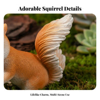 Lifelike Details Climbing Squirrel Pot Decoration Realistic Design Resin Squirrel Ornament Hand Painted Hanging Creature Ornament Waterproof for Plant Lovers, Gardeners, Micro-Landscape, Patio, Balcony, Office