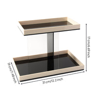 Desktop Storage Rack Transparent Acrylic Rack with Trays Clear for Dresser