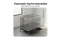Stainless Canine Enclosure Cage Easy to Clean Foldable Dog Cage Rust-Resistant Pet Enclosure for Indoor, Outdoor