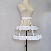 新荷叶边鱼骨lolit裙撑鸟笼雪纺衬裙半身裙日常软妹蓬蓬裙cosplay