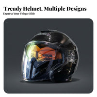 3/4 Removable and Washable Liner Double Visor Helmet Anti-Impact Lens Secure Gear for Men, Winter, City Riding, Commuting