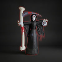 Inflatable Grim Reaper with Blade Spooky Inflatable Grim Reaper Decoration Freestanding Giant for Yard, Haunted House