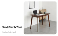 Small Space Friendly Writing Desk with Drawers Compact Design Writing Desk with 2 Drawers Multifunctional Study Table Easy to Assemble for Students, Teenagers, Teens, Bedroom, Dorm Room