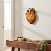 Wooden Heart Timepiece Decorative Accent Heart Wall Timepiece Battery Operated
