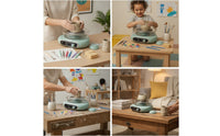 Electric Pottery Wheel with Foot Pedal Variable-Speed DIY Pottery Machine Tabletop Ceramic Wheel Hands-Unrestricted for Classroom