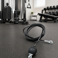 Black Cable Pulley System Home Gym, PU Coated Steel Replacement Cable, Heavy Duty Fitness Cable for Multi Gym, 300kg Load
