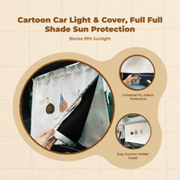 Car window sun shield, retractable side window screen, sunblock protection, privacy, infant, universal fit, easy to install, black