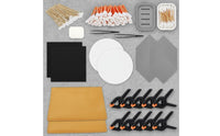 210 Pieces Malleable Pads Card Flattening Repair Tool Set Absorbent Sponge Trading Card Cleaning Kit