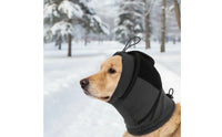 Adjustable Dog Hood with Drawstring Snug-Fit Dog Snood Stretchy Pet Neck Warmer Breathable for Dogs, Pets, Cold Weather, Outdoor Walks, Grooming