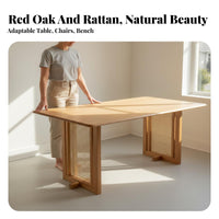 Japanese Design Dining Table Sturdy Construction Wooden Dining Firm Table Base Structure for Homeowners, Design Enthusiasts, Apartment