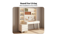 Minimalist design Desk with Integrated shelving unit Ample Storage Study Table Multi-Functional Workstation Space-Saving Design for Students, Children, Teens, Bedroom, Dorm Room