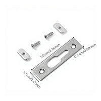 Sliding Door Lock Latch, Adjustable Hook Lock, Zinc Alloy Retainer, Pane Patio Door Hardware Replacement