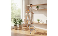 Anti-Slip Step Ladder with Handrail Sturdy Step Ladder with Handrails Long-Lasting Lightweight for Home, Closet