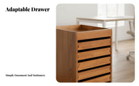 Multi-Drawer Rolling Cabinet Nordic and elegance 7-Drawer Rolling wheeled storage single-unit for Homeowners