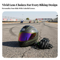 Carbon Woven Full-Coverage Helmet High-Visibility Accents Full Face Four-Season Guarding Headwear for Women, Rough Terrain Riding, Daily Commute