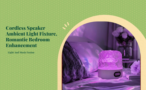 Cordless Speaker Night Light, Dimmable LED, Color-Changing